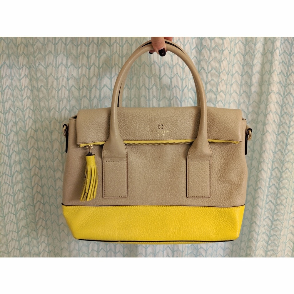Kate Spade Southport Ave Yellow Colorblock Handbag